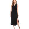 Sleeveless Faux Wrap Midi Dress - Image 3