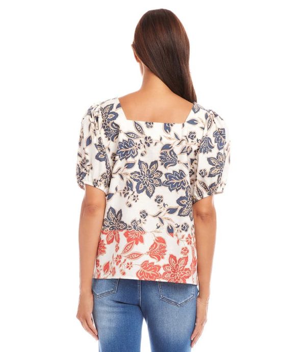 Puff Sleeve Square Neck Top - Image 4