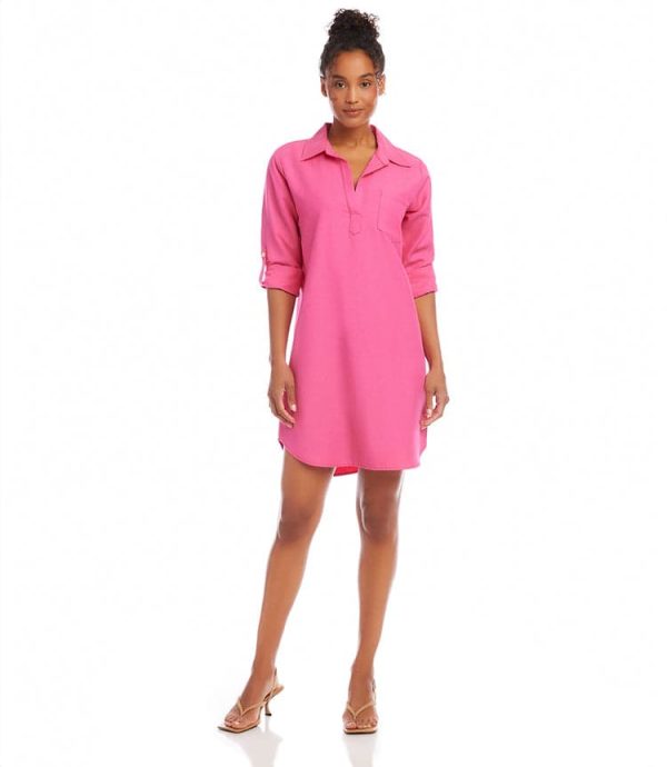 Roll Tab Sleeve Shirtdress - Image 2