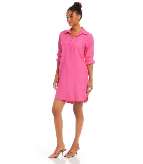 Roll Tab Sleeve Shirtdress - Image 3