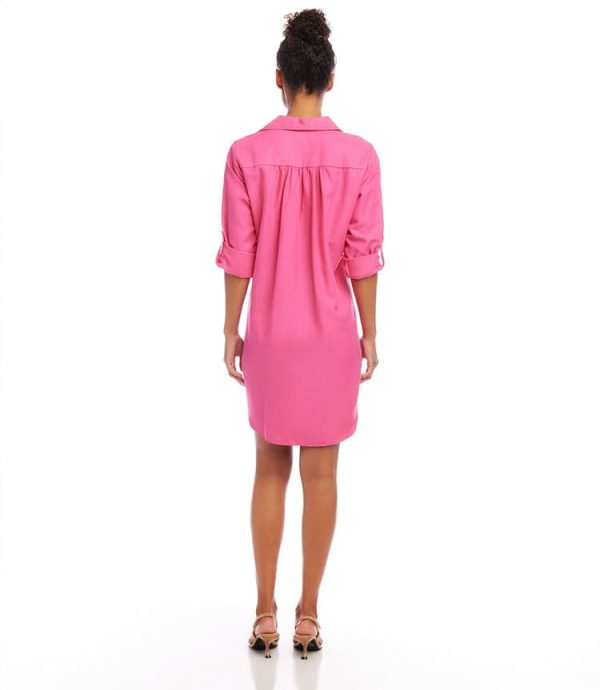 Roll Tab Sleeve Shirtdress - Image 4