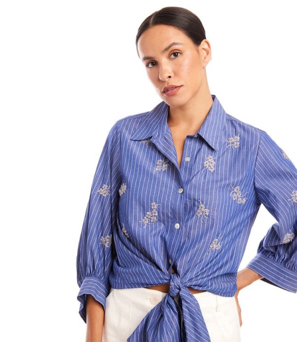 Embellished Tie Front Top - Image 6
