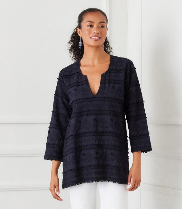 3/4 Sleeve Embroidered Tunic - Image 6