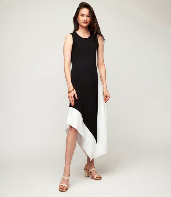 Asymmetric Colorblock Dress - Image 2