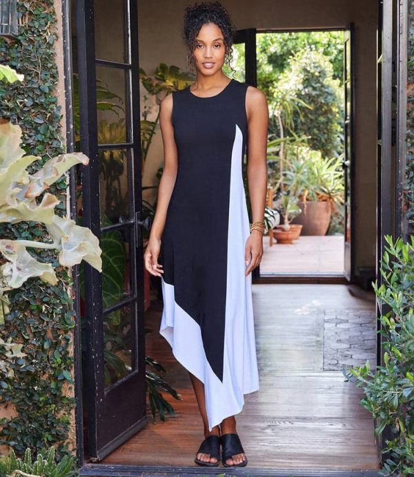 Asymmetric Colorblock Dress - Image 6