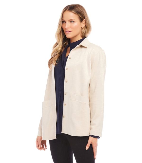 Faux Suede Shirt Jacket - Image 3