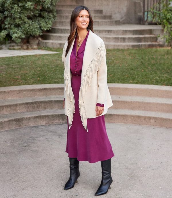 Belted Fringe Jacket - Image 2