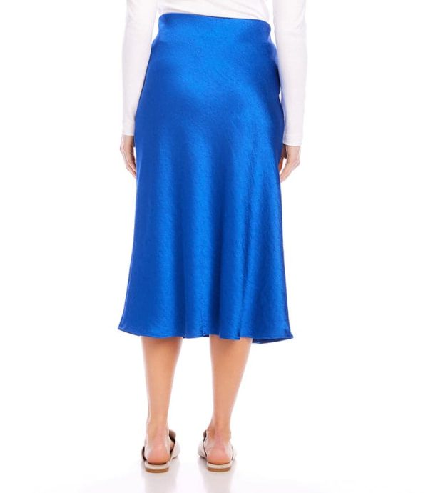 Satin Bias Cut Midi Skirt - Image 4