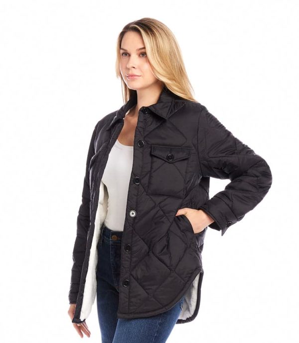 Faux Fur Quilted Jacket - Image 4