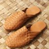 Braided Leather Mules