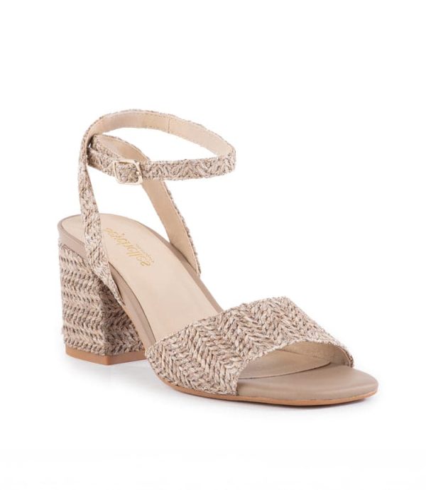 Simple Pleasures Raffia Heel Sandals