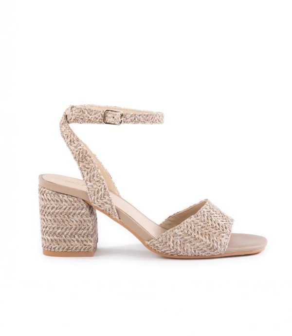 Simple Pleasures Raffia Heel Sandals - Image 3