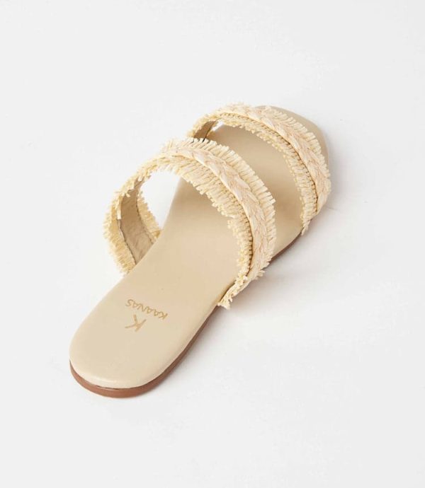 Frayed Double Band Sandals - Image 2