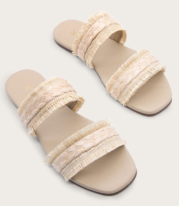 Frayed Double Band Sandals - Image 4
