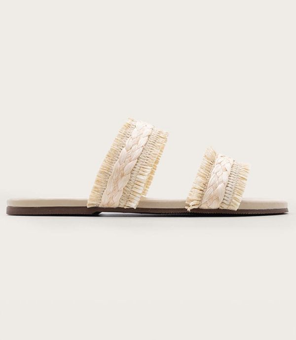 Frayed Double Band Sandals - Image 5
