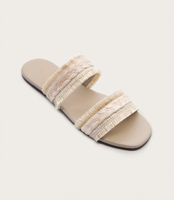 Frayed Double Band Sandals - Image 6