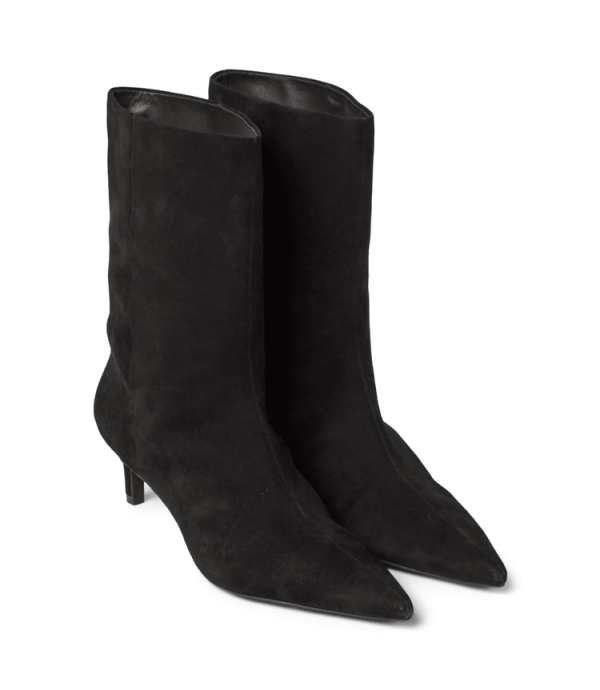 Pointed Toe Suede Booties - Image 2