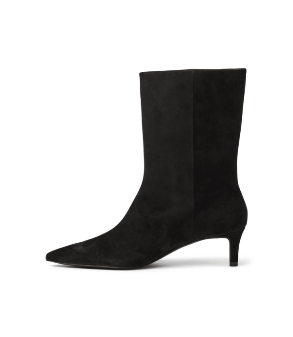 Pointed Toe Suede Booties - Image 5