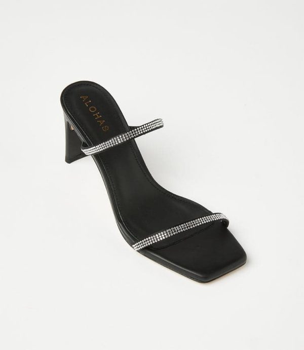 Crystal Leather Sandals - Image 3