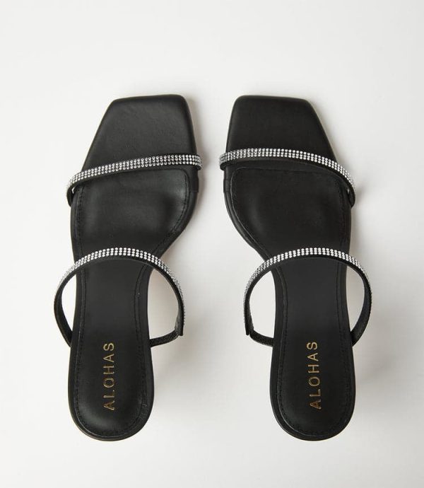Crystal Leather Sandals - Image 4