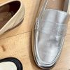 Sooner Or Later Metallic Penny Loafers