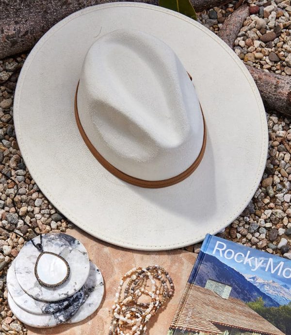 Faux Suede Fedora Hat - Image 5