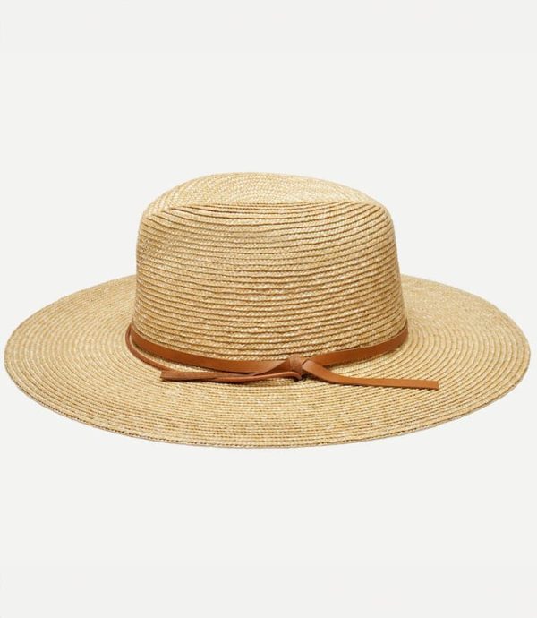 Straw Hat With Leather Tie - Image 3
