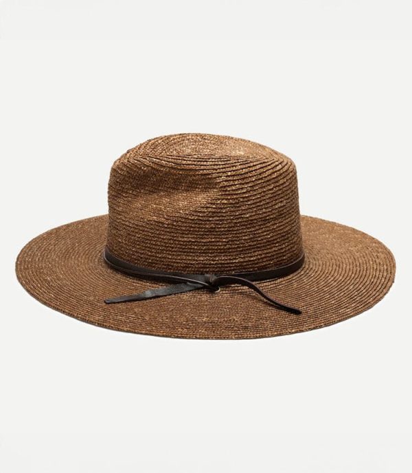 Straw Hat With Leather Tie - Image 3
