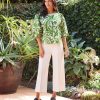 Pintuck Wide Leg Pants