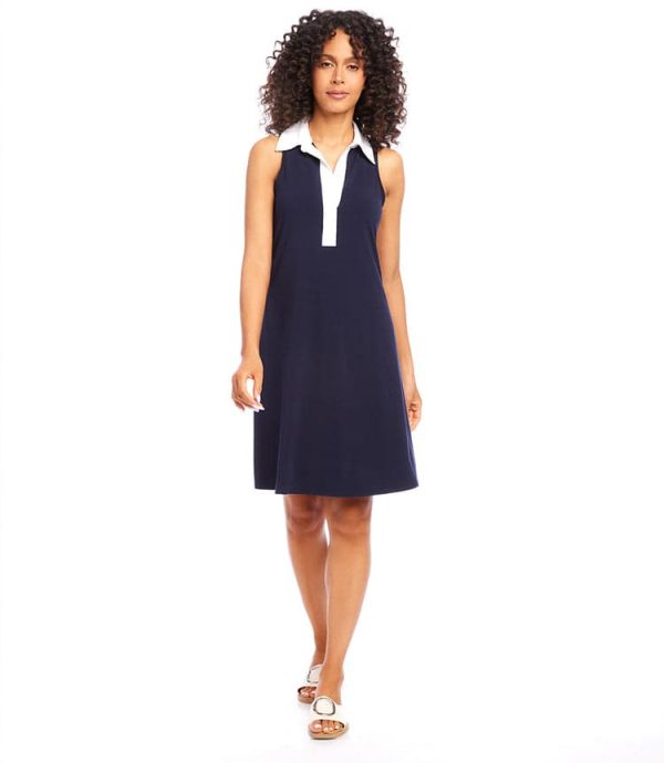 Contrast Placket Dress - Image 2