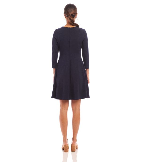 3/4 Sleeve Fit & Flare Dress - Image 4