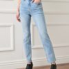Raw Hem Straight Jeans