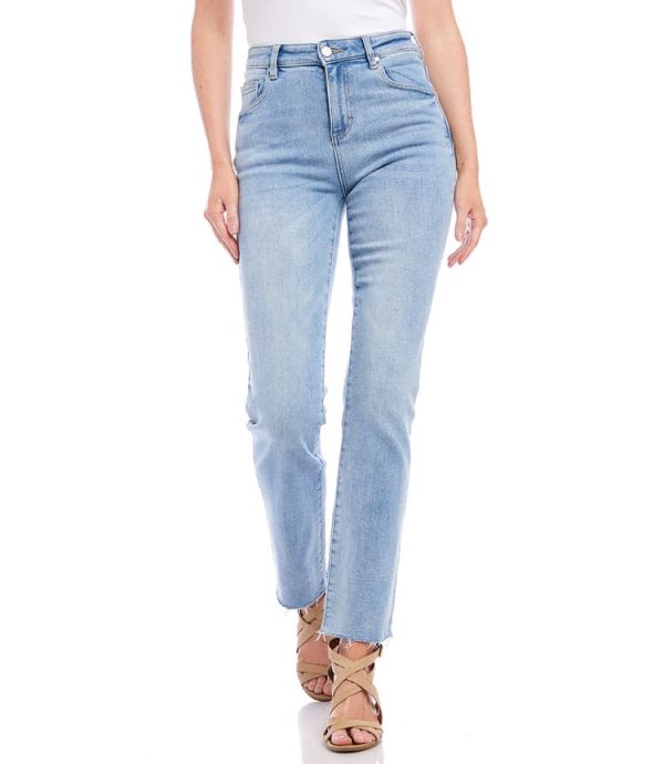 Raw Hem Straight Jeans - Image 2