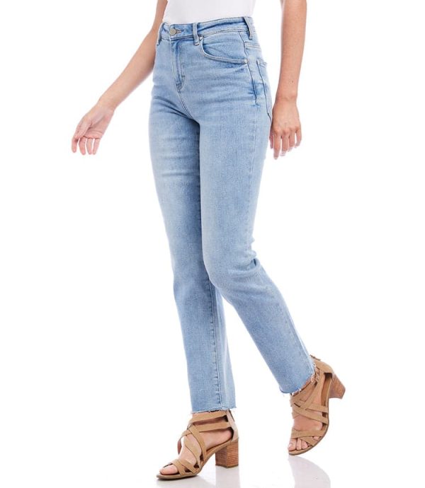 Raw Hem Straight Jeans - Image 3