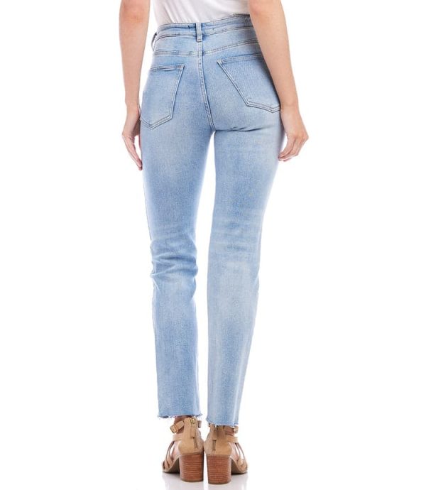 Raw Hem Straight Jeans - Image 4