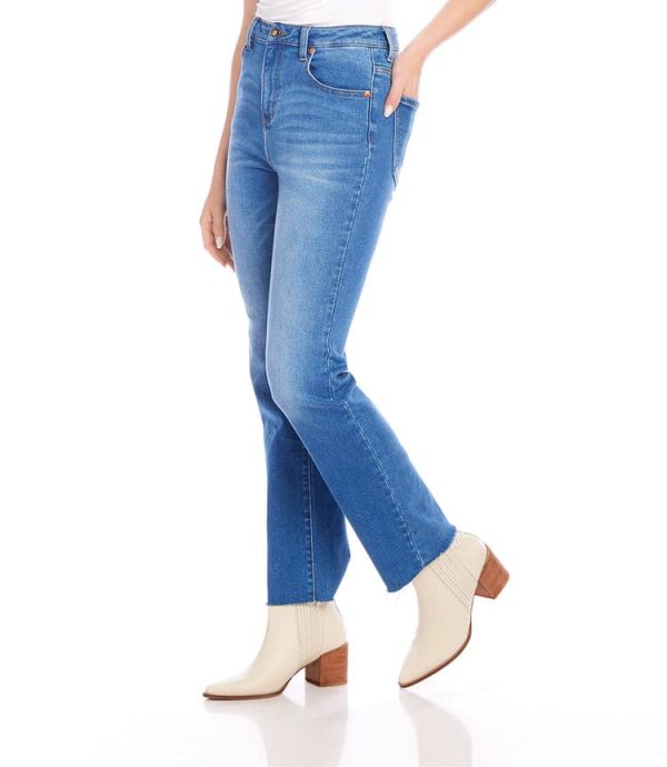 Raw Hem Straight Jeans - Image 3