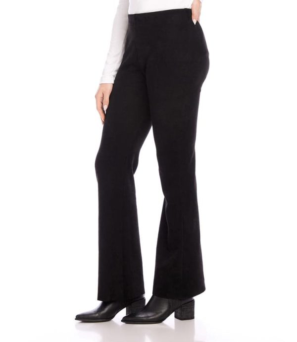 Faux Suede Bootcut Pants - Image 2